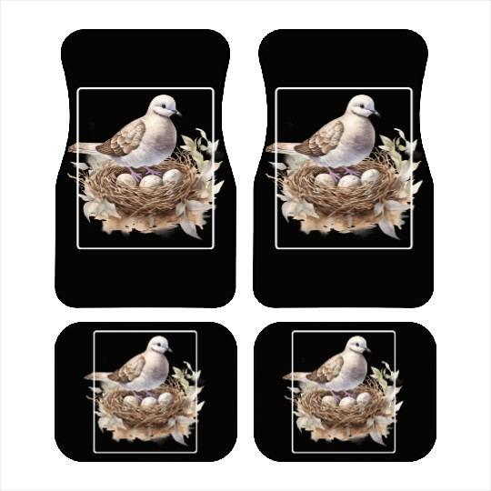 Quail Bird With Eggs Car Mats