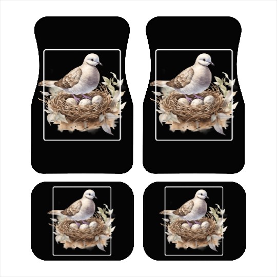 Quail Bird With Eggs Car Mats