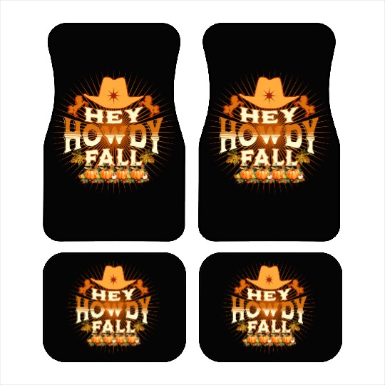 Howdy Fall, Thanksgiving and Horses Car Mats