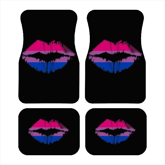Bisexual Pride Flag LGBTQ Lips Car Mats