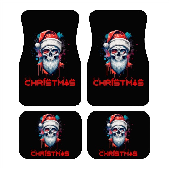 Beard Skull Christmas Car Mats