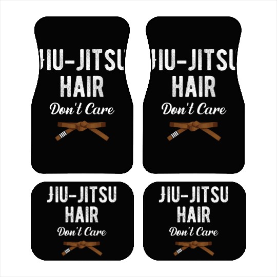 Jiu Jitsu Hair Don't Care Judo Karate Boxing Car Mats