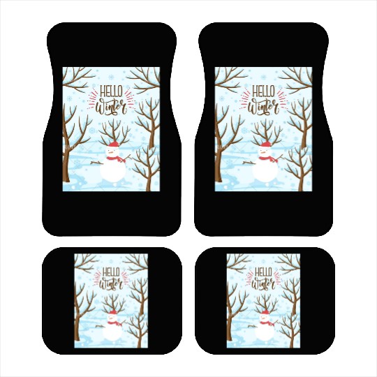 Hello Winter Wonderland Car Mats