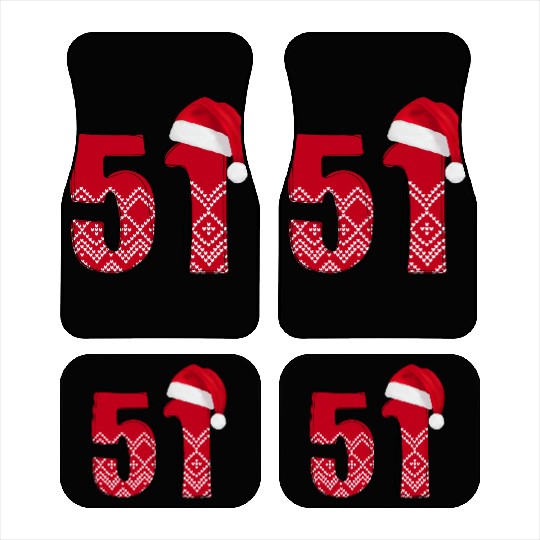 Celebrate 51 Christmas Years - Number Fifty One Car Mats
