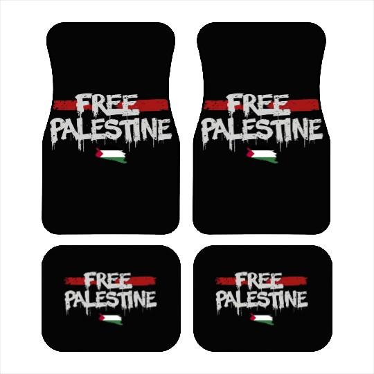 graffiti free palestine Car Mats