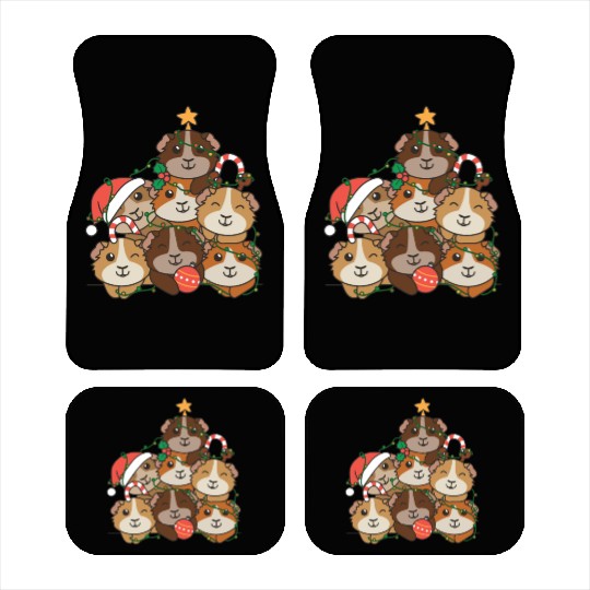 Guinea Pig Christmas Tree Funny Animal Car Mats