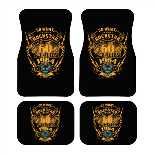 60th Birthday 1964 Rock'n Roll Forever Gift Car Mats