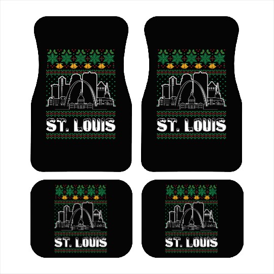 St. Louis Missouri Ugly Christmas Car Mats