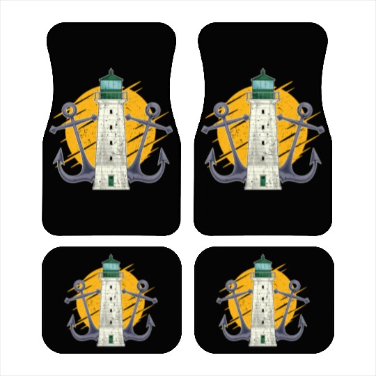 Full moon ship anchor gift lighthouse Car Mats