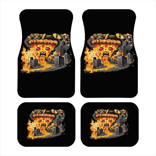 Angry Pizza Car Mats