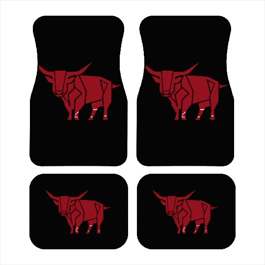 Courageous Bull Heart Car Mats