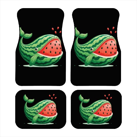 Melon Whale Funny Animal Made Of Vegetables Car Mats