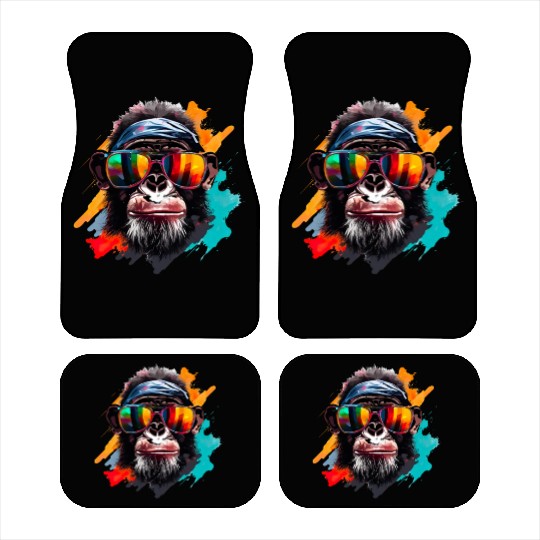 Street Art Monkey Urban Rap Street Monkey Car Mats