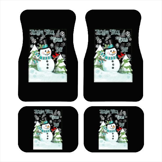 Funny Cranky Snowman Car Mats