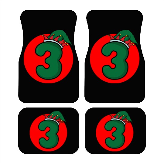 Age 3 Happy Birthday Kid - Third Xmas Number Car Mats