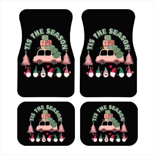 Tis The Season Xmas vintage art Car Mats