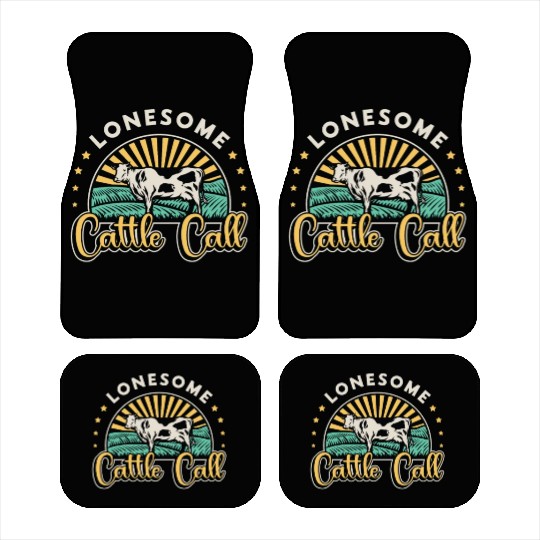 Cattle Farming Lonesome Cattle Call Farm Animals Car Mats