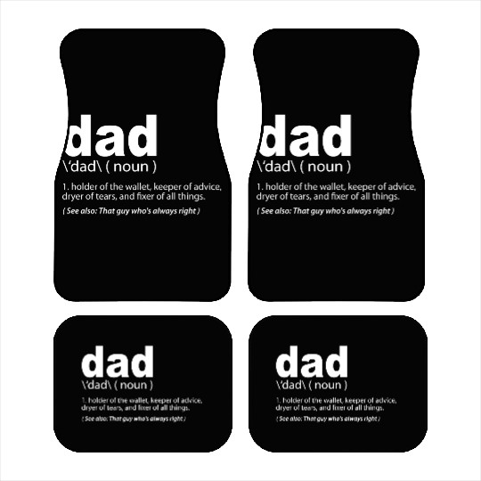 DAD Definition Funny Dad Gift Fathers Day Present Car Mats