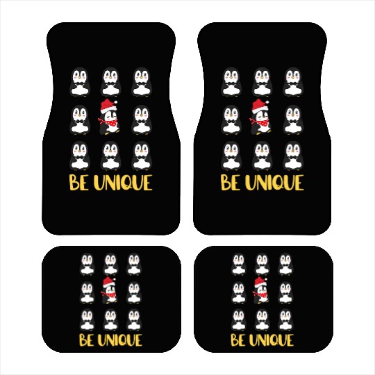 Santa Penguin Be Unique Gambling Christmas Car Mats