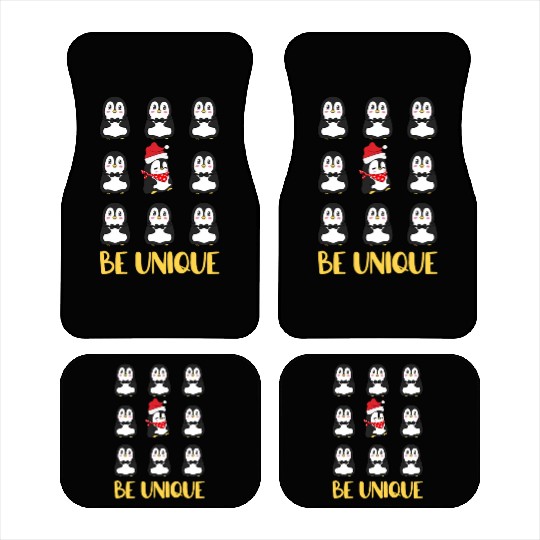 Santa Penguin Be Unique Gambling Christmas Car Mats
