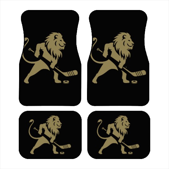 Lion Hockey Silhouette Car Mats