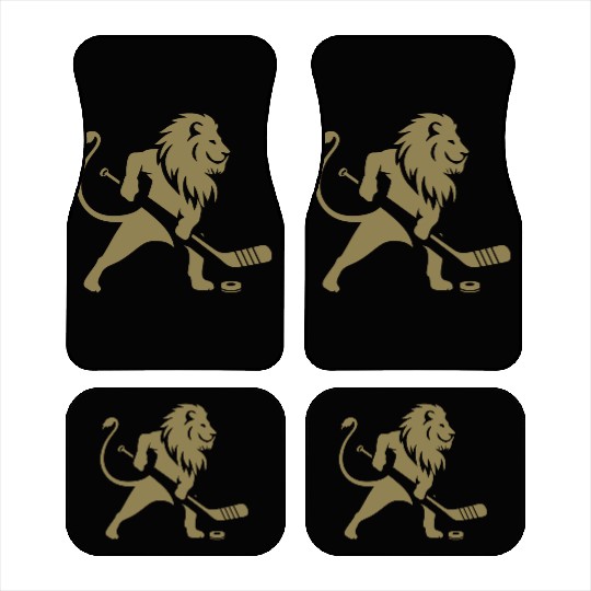 Lion Hockey Silhouette Car Mats