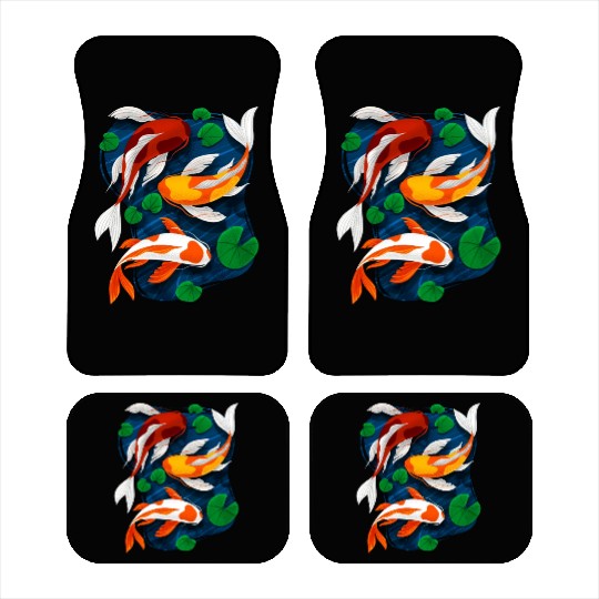 Koi Fish Lover Water Pond Animal Pet Asian Car Mats