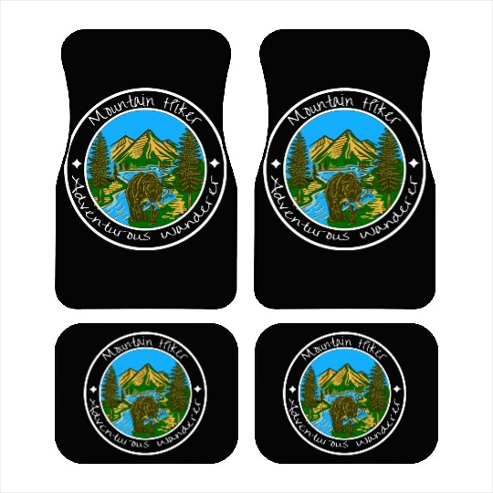 Mountain Hiker Bear Wilderness Car Mats