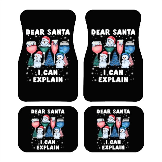 Schneemann Dear Santa I can Explain Funny Car Mats