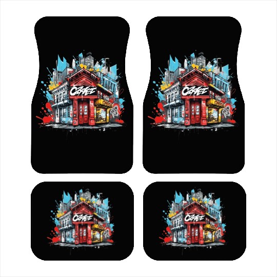 Street Art Fusion cool Hood Graffiti Car Mats