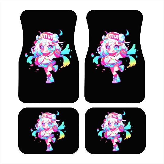 Cute Cartoon Girl Car Mats