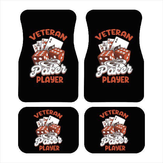 Veteran Poker Player Holdem Dealer Blackjack Car Mats