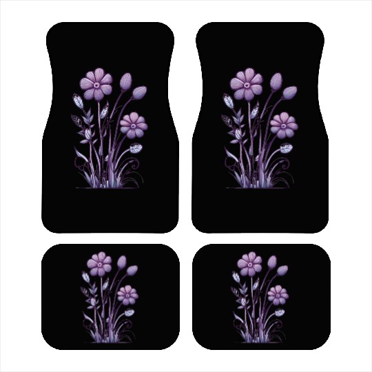 Lavender Majesty: A Tapestry of Orchids and Lilacs Car Mats