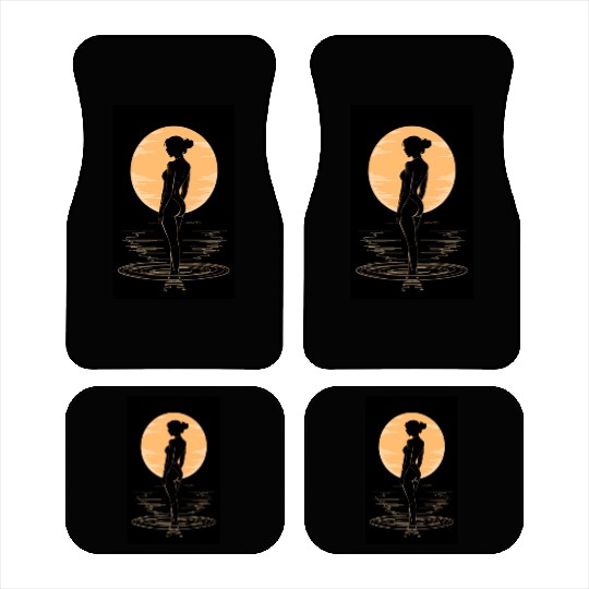 Elegance Redefined: Black and Gold Collection Car Mats