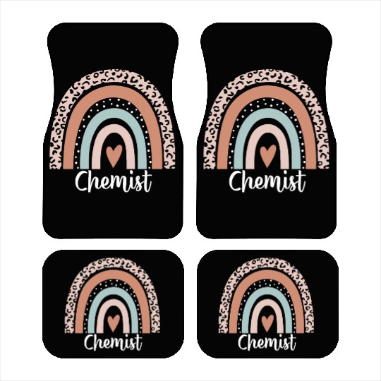 Chemist Rainbow Leopard Funny Chemist Appreciation Car Mats