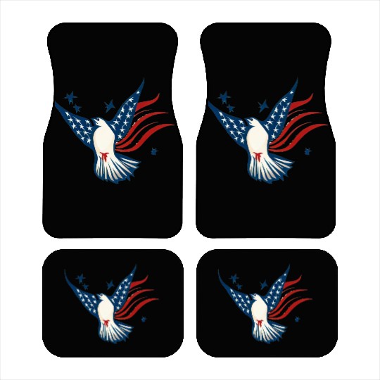 Patriotic Bird Car Mats