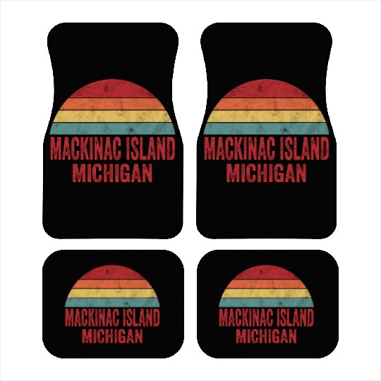 Vintage Mackinac Island Michigan Car Mats
