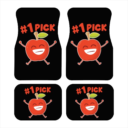 Apple Number 1 Pick Apple Orchard Apple Picking Car Mats