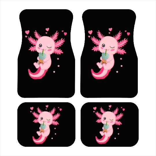 Boba Tea Bubble Tea Milk Tea Axolotl Car Mats