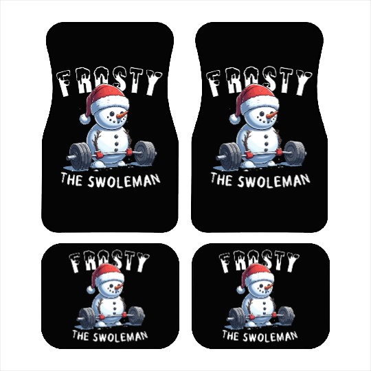 Frosty the Swoleman Christmas Funny Snowman Gym Car Mats
