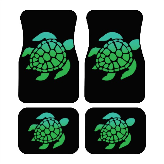 Green Sea Turtle Ocean Swimming Car Mats