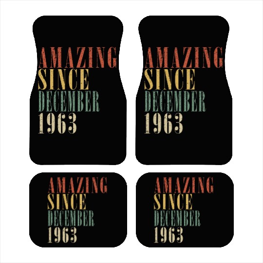 December 1963 Anniversary December 1963 December Car Mats