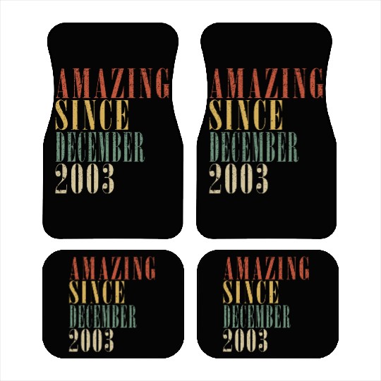 December 2003 Anniversary December 2003 December Car Mats