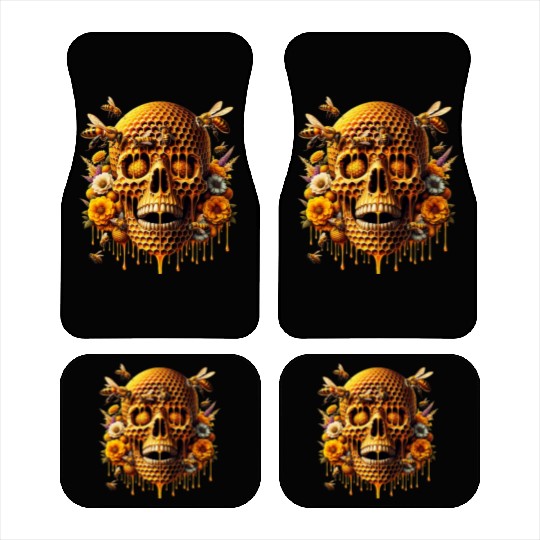 Sweet Life Skull Car Mats Honeycomb Haven Bumblebee