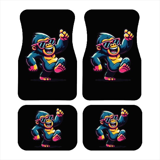 Gorilla With Sunglasses Car Mats
