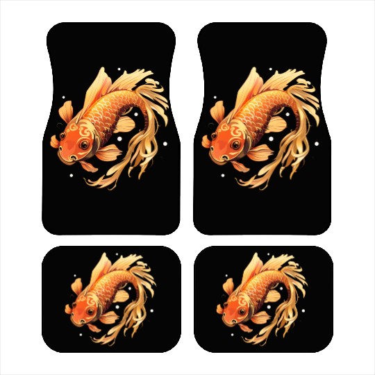 Koi Fish Japanese Carp Pond Car Mats