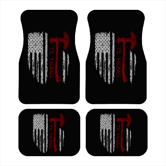 Vikings Axe Valhalla US Flag Car Mats Viking