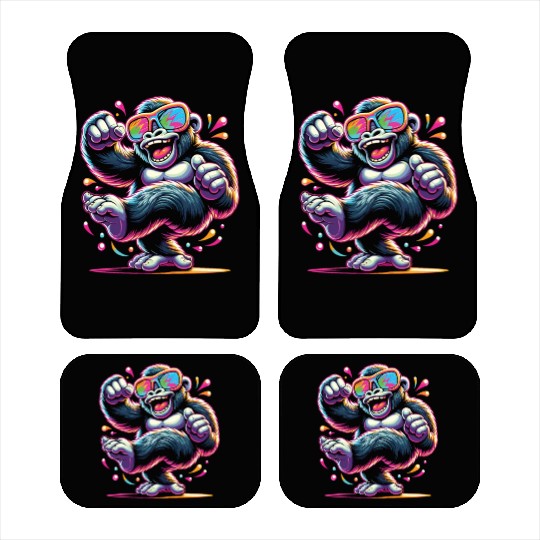 Gorilla With Sunglasses Car Mats