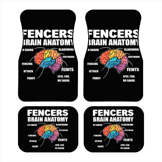 Fencing Combat Sports Fencer Car Mats