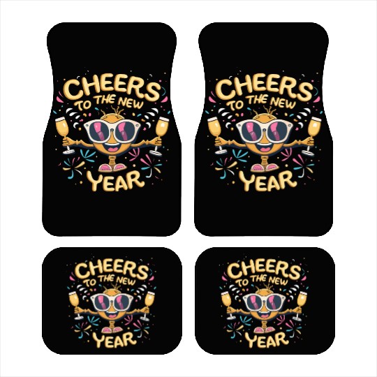 NYE Festive Cheers To The New Year Traditional Car Mats